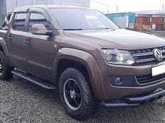 Защита переднего бампера на Volkswagen Amarok фото 4
