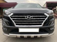 Защита переднего бампера на Hyundai Tucson фото 5