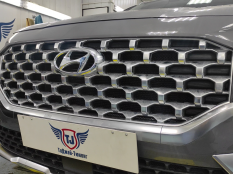 Защитные сетки радиатора на Hyundai Santa Fe фото 12