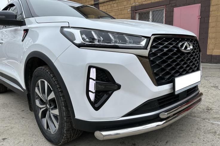 Защита переднего бампера на Chery Tiggo 7 Pro Max фото 1