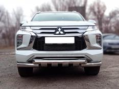 Защита переднего бампера на Mitsubishi Pajero Sport фото 15