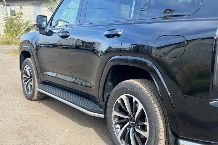 Пороги и боковые трубы на Haval H9 фото 1
