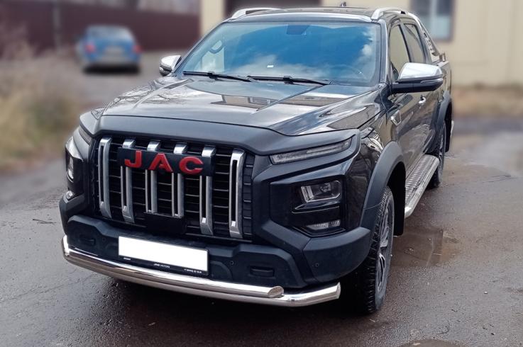 Защита переднего бампера на Jac T9 фото 1