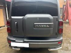Защита заднего бампера на Haval H9 фото 4