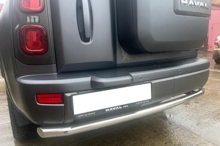 Защита заднего бампера на Haval H9 фото 1