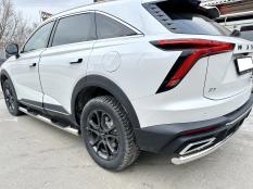 Пороги и боковые трубы на Haval F7 фото 7