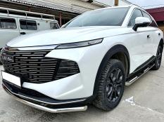 Пороги и боковые трубы на Haval F7 фото 8