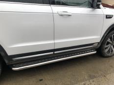 Пороги и боковые трубы на Changan CS95 фото 5