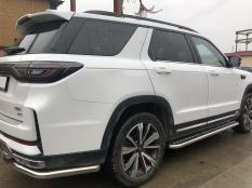 Пороги и боковые трубы на Changan CS95 фото 7