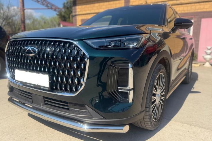 Защита переднего бампера на Chery Tiggo 9 фото 1