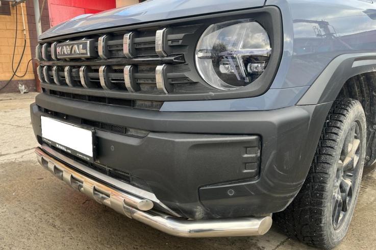 Защита переднего бампера на Haval H3 фото 1