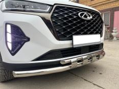 Защита переднего бампера на Chery Tiggo 7 Pro Max фото 4
