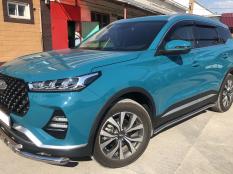 Пороги и боковые трубы на Chery Tiggo 7 Pro Max фото 7