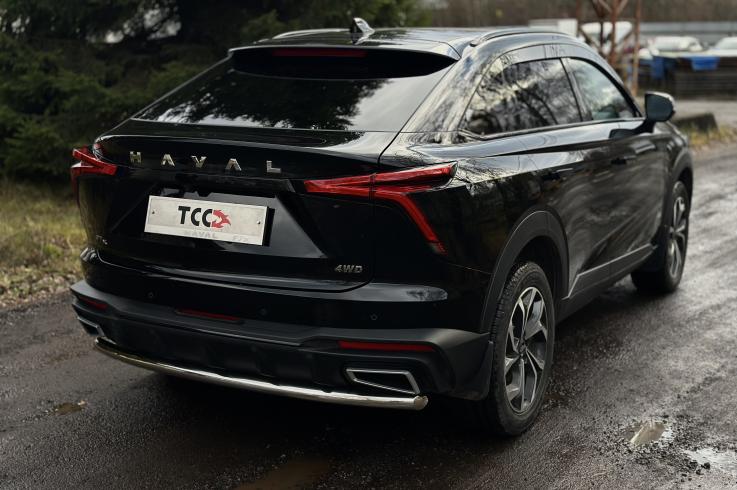 Защита заднего бампера на Haval F7 фото 1