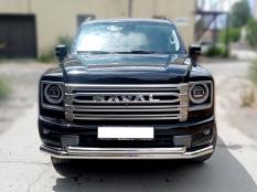 Защита переднего бампера на Haval H9 фото 3