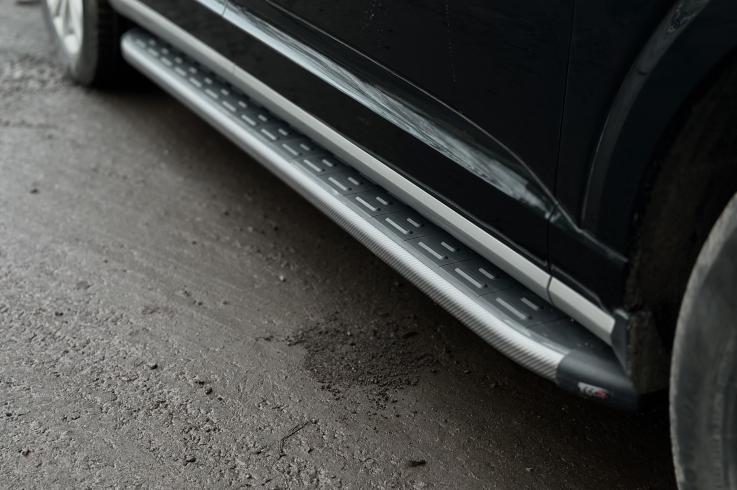 Пороги и боковые трубы на Hyundai Palisade фото 1