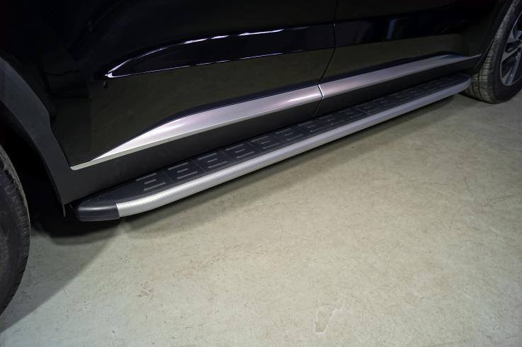 Пороги и боковые трубы на Hyundai Palisade фото 1