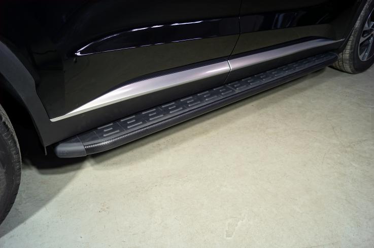 Пороги и боковые трубы на Hyundai Palisade фото 1