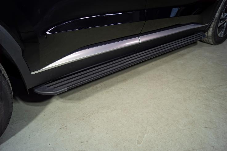 Пороги и боковые трубы на Hyundai Palisade фото 1
