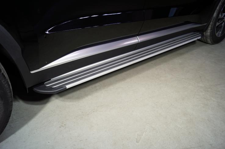 Пороги и боковые трубы на Hyundai Palisade фото 1