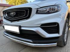 Защита переднего бампера на Geely / Belgee Atlas Pro / X70 фото 5