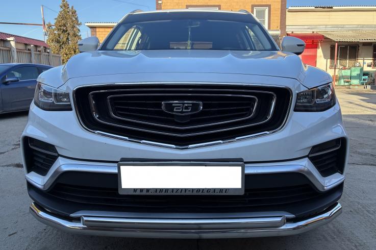 Защита переднего бампера на Geely / Belgee Atlas Pro / X70 фото 1