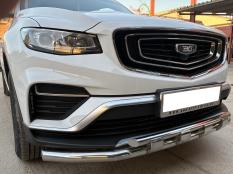 Защита переднего бампера на Geely / Belgee Atlas Pro / X70 фото 5