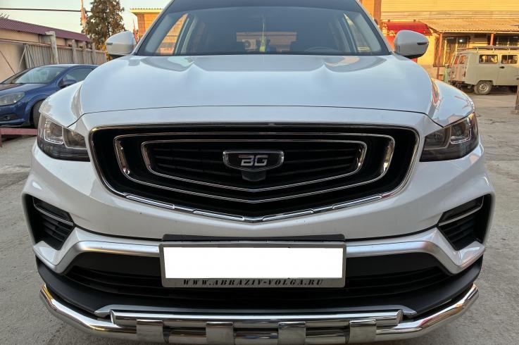 Защита переднего бампера на Geely / Belgee Atlas Pro / X70 фото 1