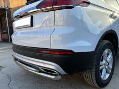 Защита заднего бампера на Geely / Belgee Atlas Pro / X70 фото 5