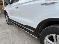 Пороги и боковые трубы на Geely / Belgee Atlas Pro / X70 фото 9