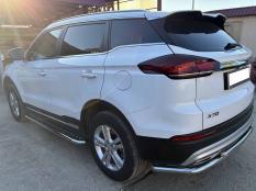 Пороги и боковые трубы на Geely / Belgee Atlas Pro / X70 фото 5