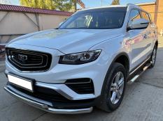 Пороги и боковые трубы на Geely / Belgee Atlas Pro / X70 фото 5