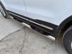 Пороги и боковые трубы на Geely / Belgee Atlas Pro / X70 фото 7