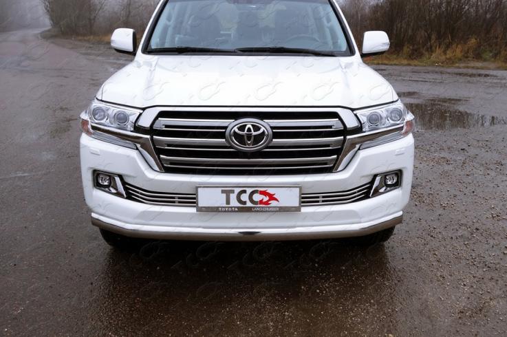 Защита переднего бампера на Toyota Land Cruiser 200 фото 1