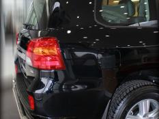 Защита заднего бампера на Toyota Land Cruiser 200 фото 9