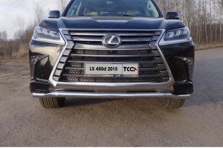 Защита переднего бампера на Lexus LX570-LX450D фото 1