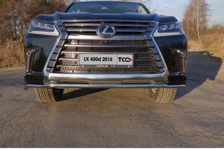 Защита переднего бампера на Lexus LX570-LX450D фото 1