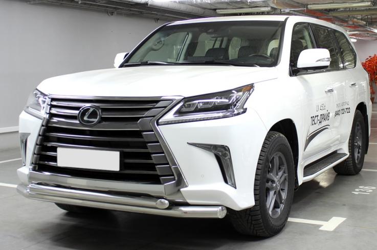 Защита переднего бампера на Lexus LX570-LX450D фото 1