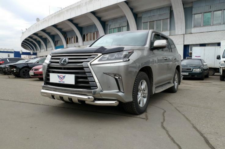 Защита переднего бампера на Lexus LX570-LX450D фото 1