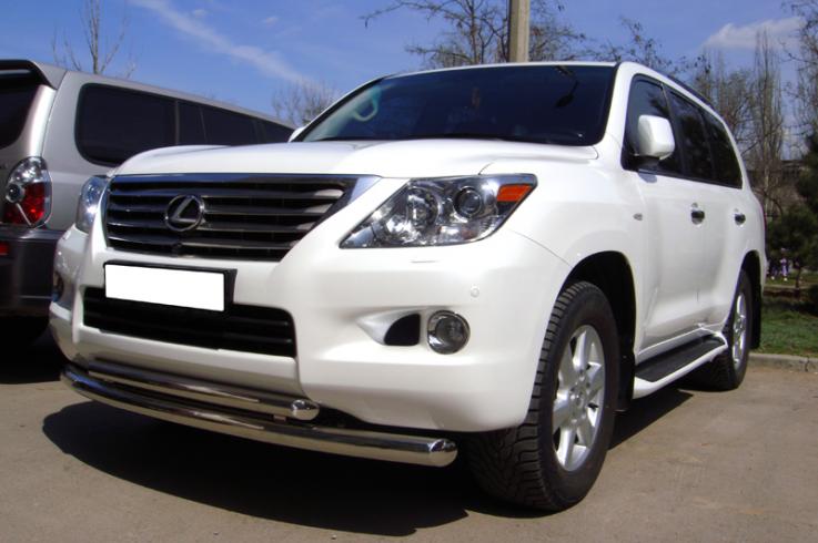 Защита переднего бампера на Lexus LX570-LX450D фото 1