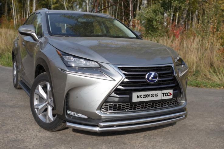 Защита переднего бампера на Lexus NX 200 Turbo фото 1