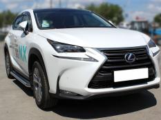 Пороги и боковые трубы на Lexus NX 200 Turbo фото 3