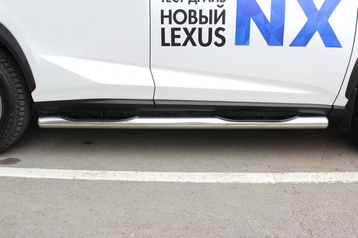 Пороги и боковые трубы на Lexus NX 200 Turbo фото 1