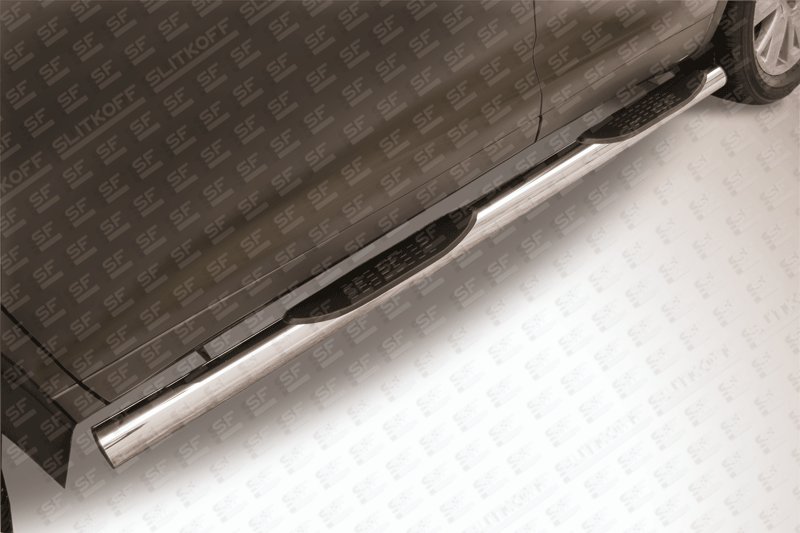 Пороги и боковые трубы на Toyota Highlander фото 229