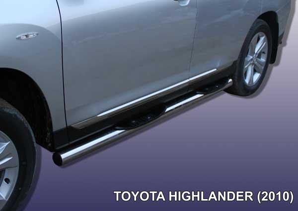 Пороги и боковые трубы на Toyota Highlander фото 356