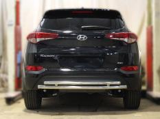 Защита заднего бампера на Hyundai Tucson фото 3