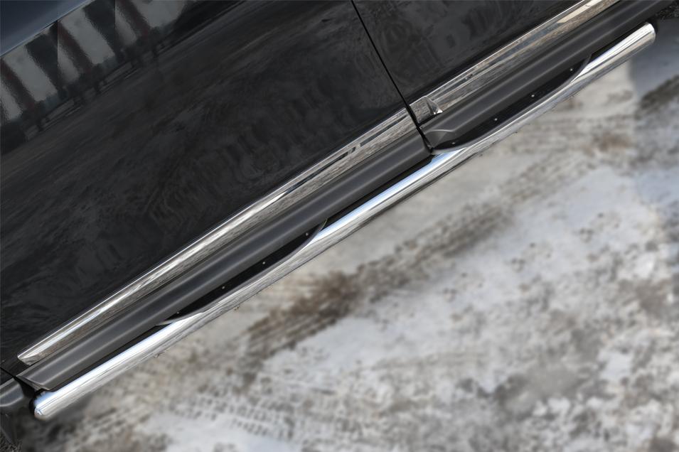 Пороги и боковые трубы на Nissan Pathfinder фото 46