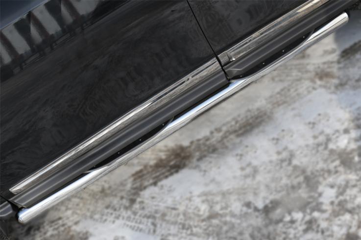 Пороги и боковые трубы на Nissan Pathfinder фото 1