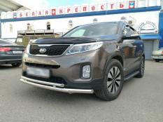 Защита переднего бампера на Kia Sorento фото 7