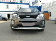 Защита переднего бампера на Kia Sorento фото 8